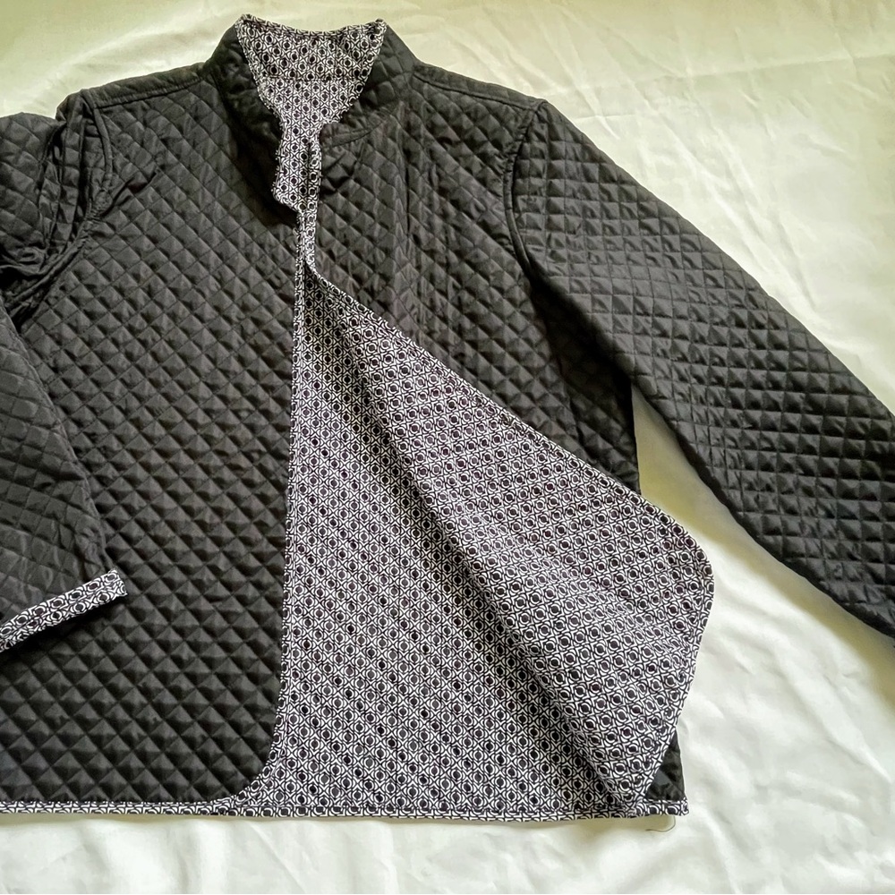 Croft & Barrow Black Quilted Blazer